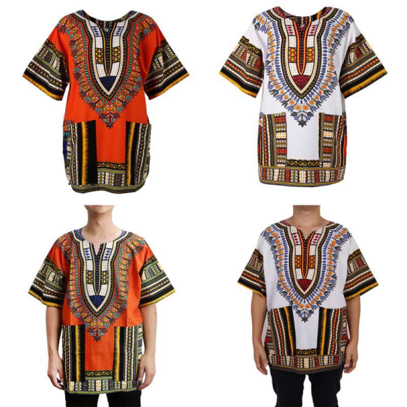 Promo 2PCS Men's Dashiki Colorful 