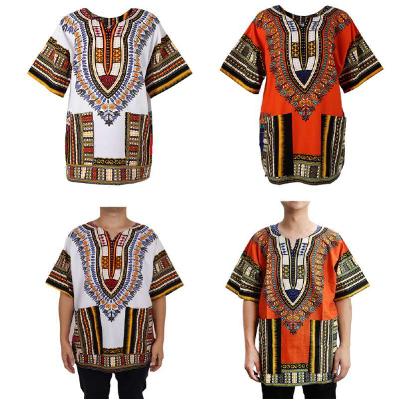 Promo 2PCS Men's Dashiki Colorful 