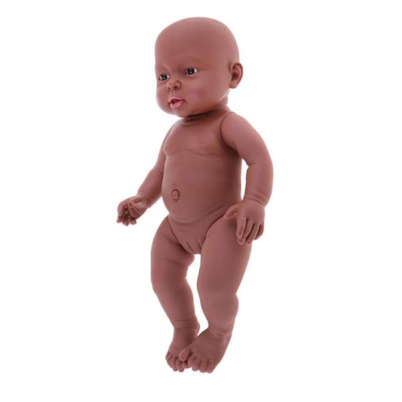 Realistic Baby Doll Lifelike Vinyl Naked Boys/Girls Newborn Baby Dolls for Kids Vinyl Doll Body Closed Eyes 16-Inch Without Clothing Baby Doll Movable Legs Arms 