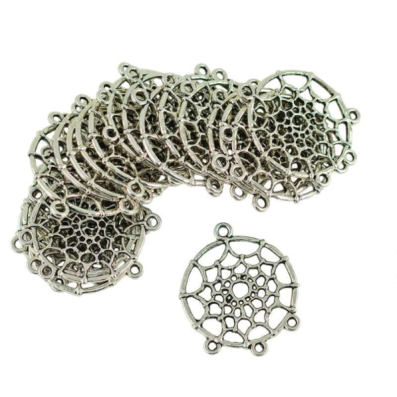 Promo 10/20x Vintage Bronze Flower 