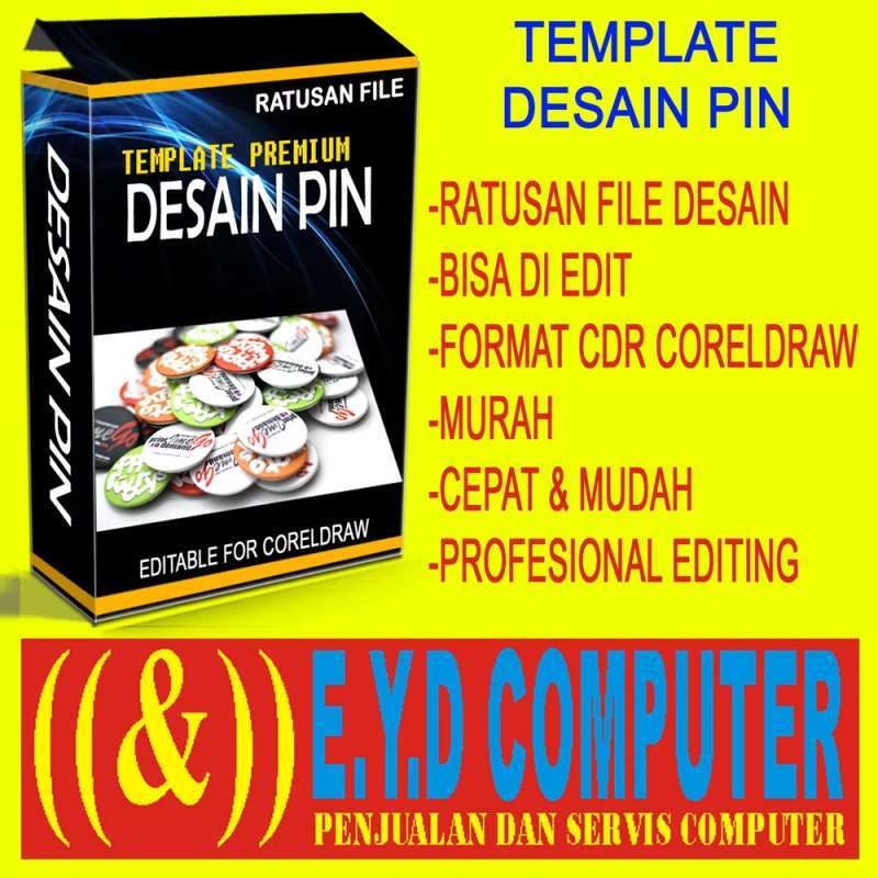Download Jual Desain Template Pin Editing Coreldraw Terbaru Juli 2021 Blibli
