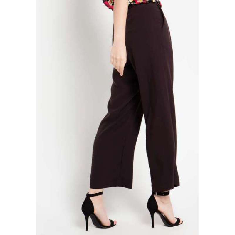 EDITION WOMEN ET4 BROWN Wide Leg Pants 