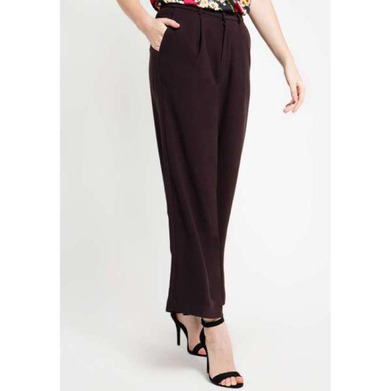 EDITION WOMEN ET4 BROWN Wide Leg Pants 