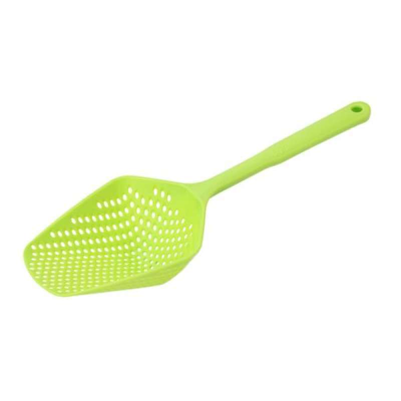Plastic Ice Shovel Skimmer w//Handle Kitchen Slotted Water Strainer Spoon