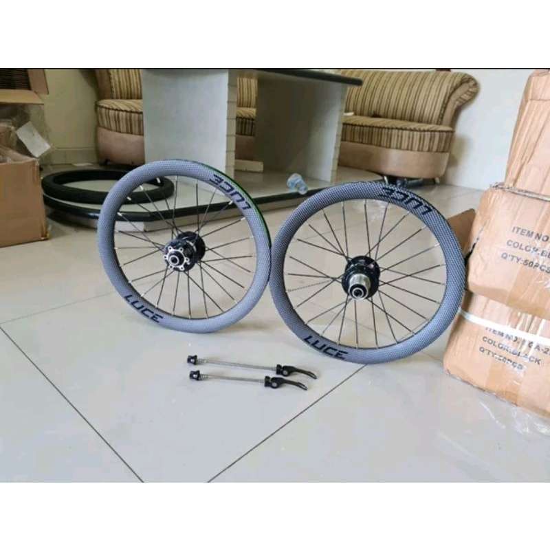 Wheelset carbon sepeda lipat hot sale