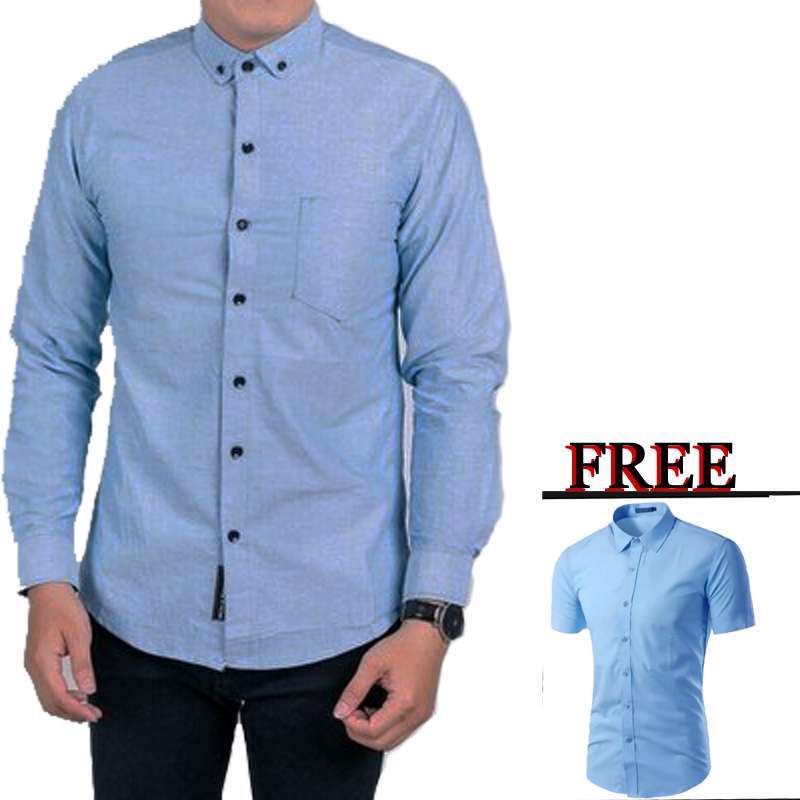 Jual Kemeja Pria Lengan Panjang Polos Terbaru Free Kemeja Lengan Pendek Online Februari 2021 Blibli