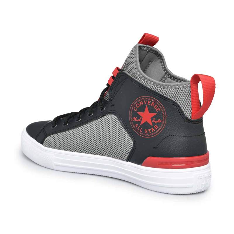 gray and red converse