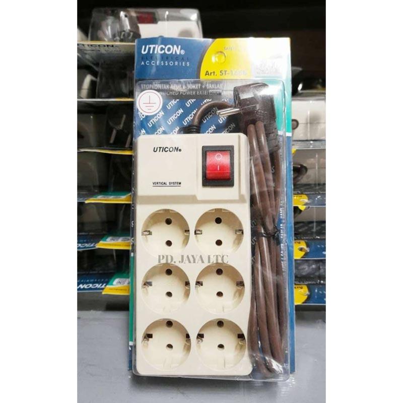 Jual Uticon St 1668 Stop Kontak Arde 6 Lubang Vertikal Socket Saklar Kabel Online April 2021 Blibli