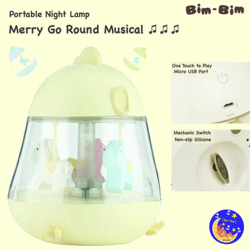 Jual Bim Bim Portable Night Lamp Merry Go Round Musical Online Januari 2021 Blibli