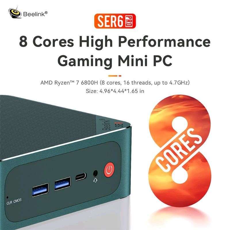 Jual Mini Pc Beelink Ser6 Pro Amd Ryzen 7 6800h 32/500gb 8 Core 