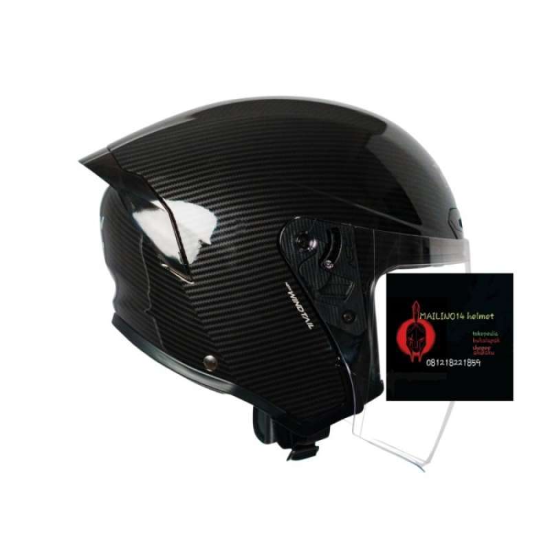 Promo helm halfface rsv windtail carbon glossy Diskon 23 di