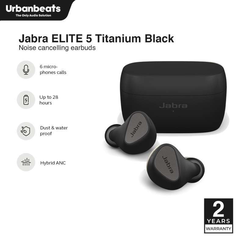 Promo Jabra Elite 5 True Wireless Earbuds with Hybrid ANC