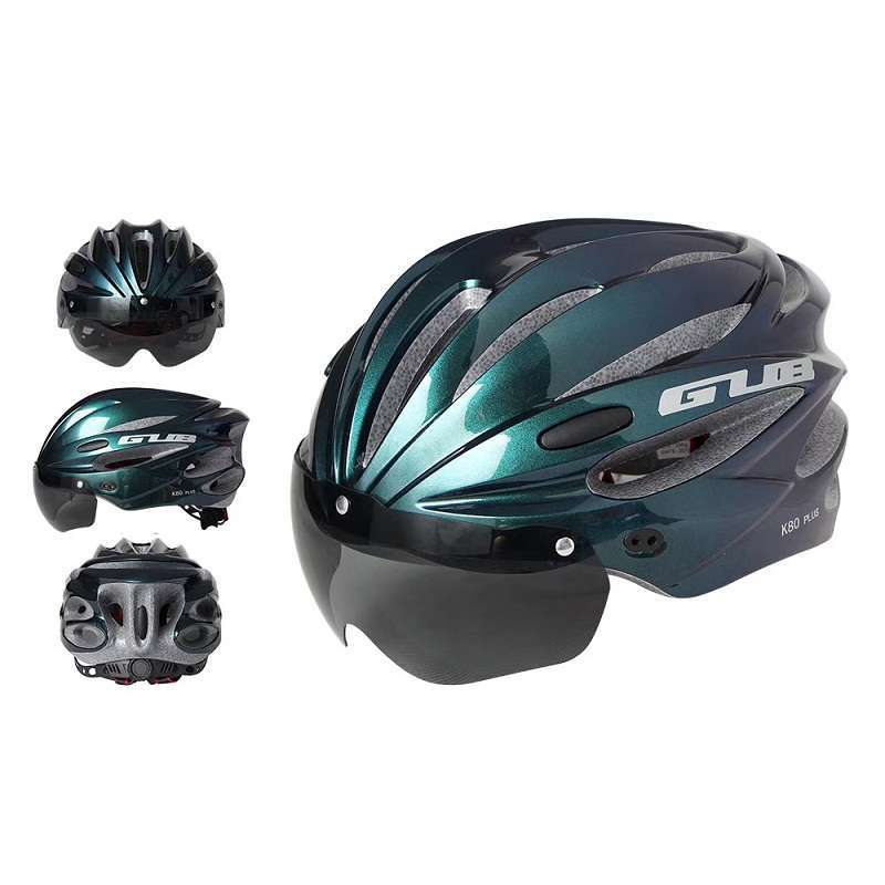 Jual GUB K80 PLUS MTB Bicycle Helmet With Visor and Goggles