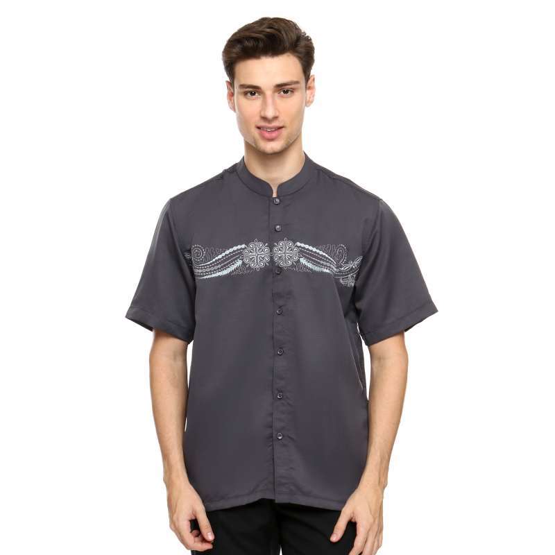 Jual Ramayana V6 Bordir Micro Baju Koko Pria Abu Tua 106354 Online November 2020 Blibli