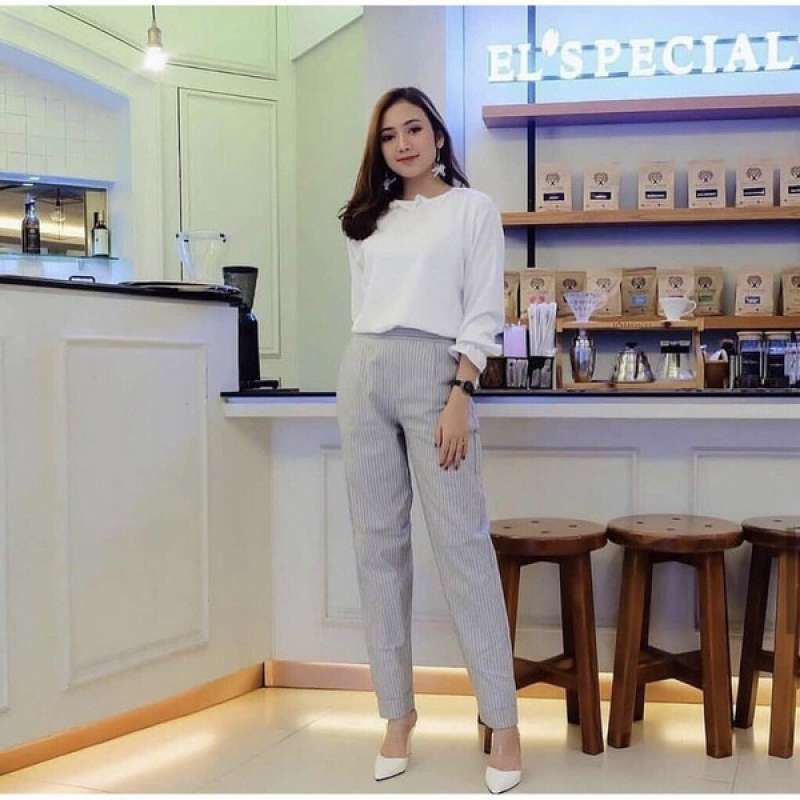 Jual Geysa Pants Stripe Pants Celana Salur Celana Stripe Online Januari 2021 Blibli