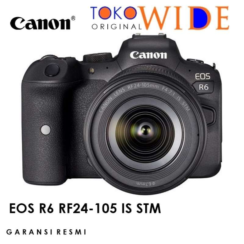 toko wide canon eos r6 kit 24 105mm is stm garansi resmi