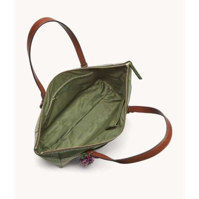 Fossil rachel leather tote with zipper top
