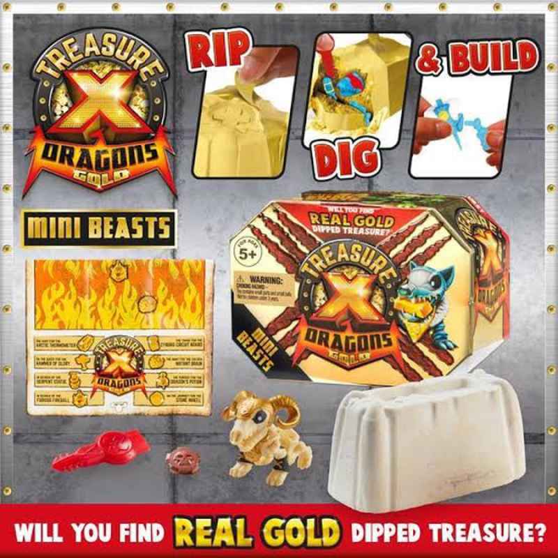 Jual Termurah!!! Treasure X Dragons Gold Mini Beasts S2 Original