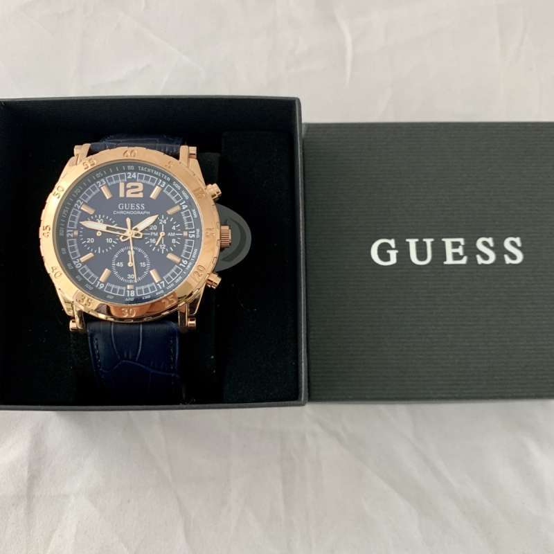GUESS W1311G2 Jam Tangan Pria Original Biru