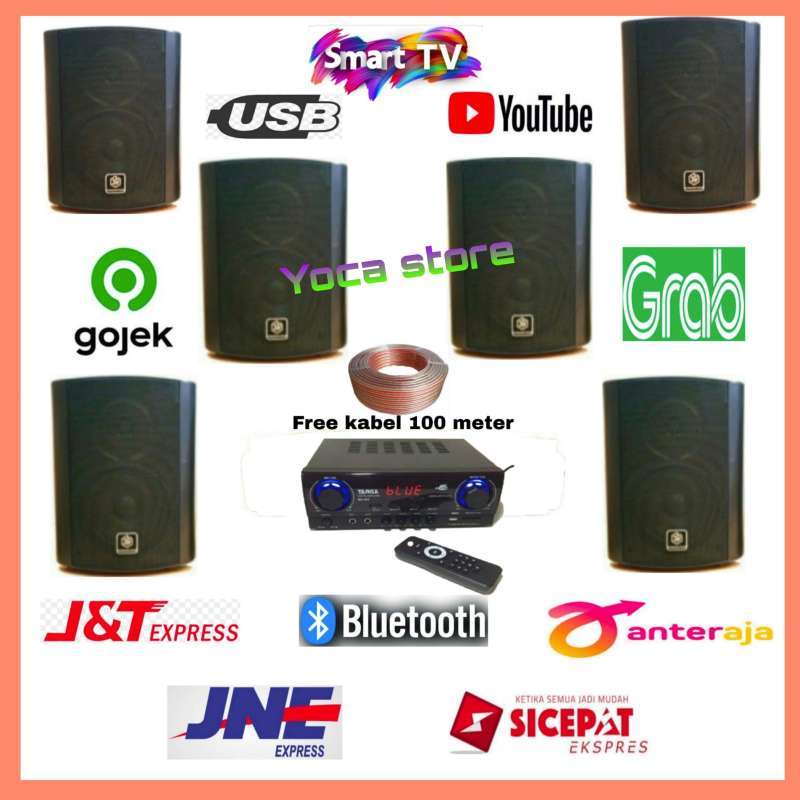 Jual Paket Sound System Cafe Restoran Speaker 5 Inch 6pcs Amplifier Digital Online Februari 2021 Blibli