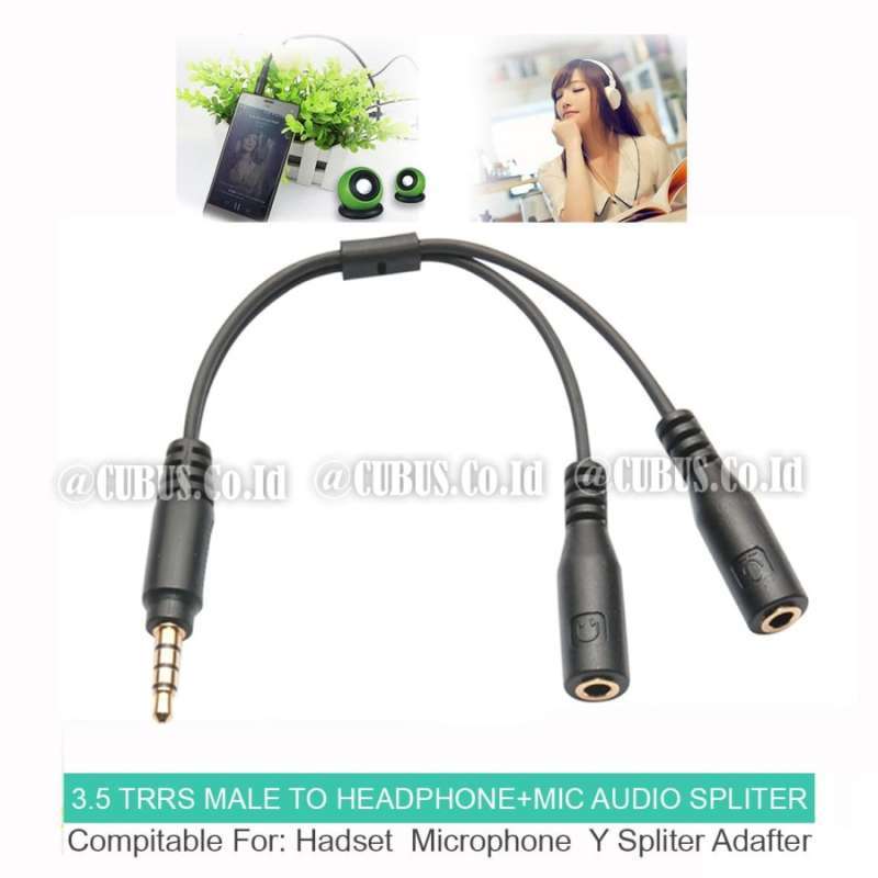 Splitter Cable/Kabel 3.5mm TRRS Male 