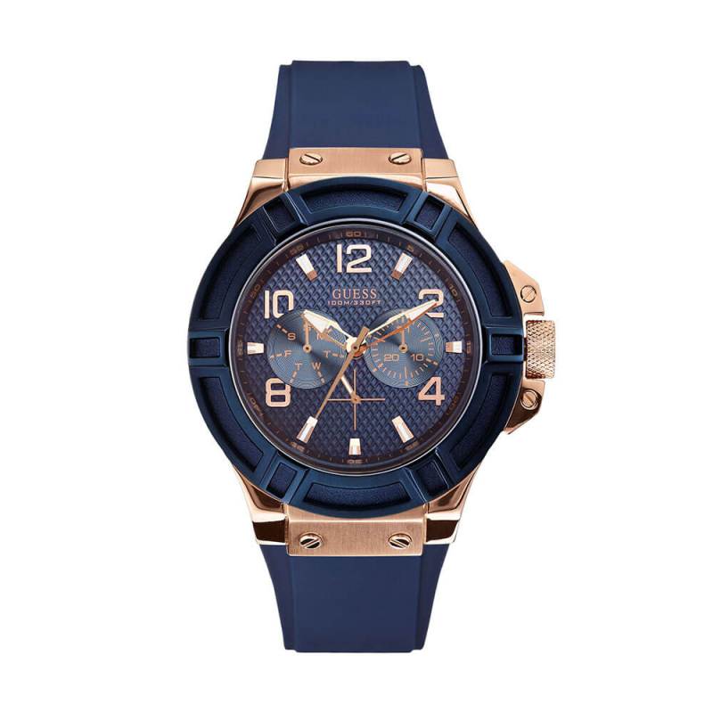 Guess W0247G3 Rigor Jam Tangan Pria - Navy Blue