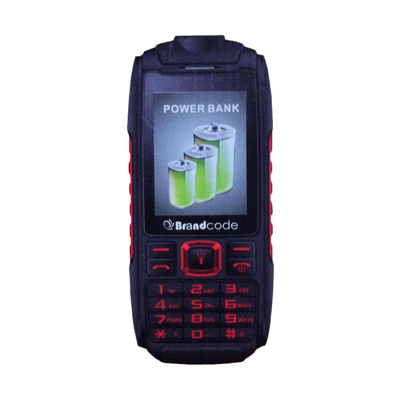 Brandcode B329 Handphone - Merah [Powerbank 5800mAh]