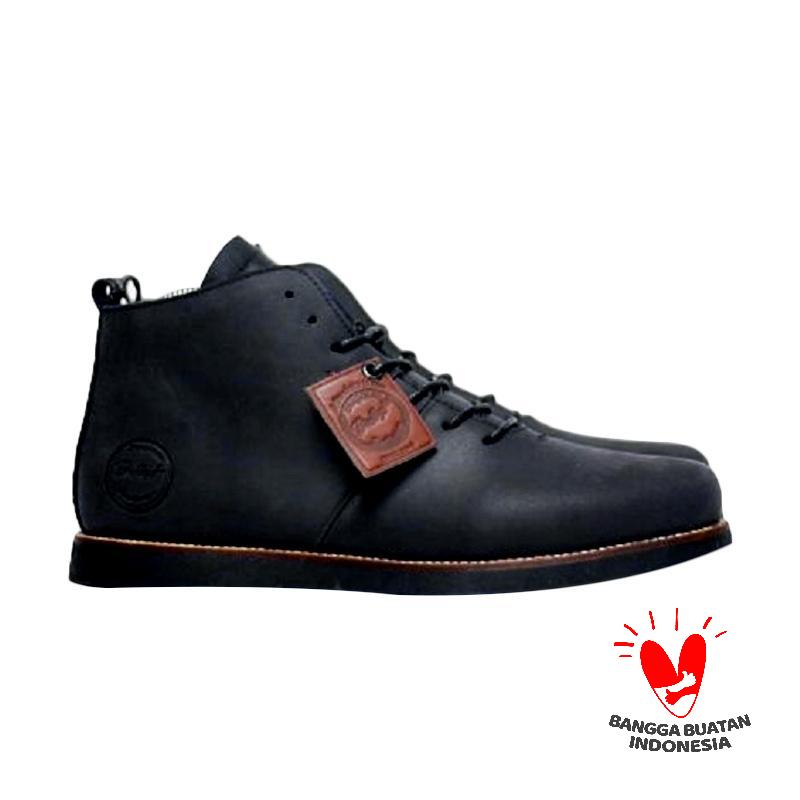 Handmade Bradley Houbis Sepatu Boots - Black