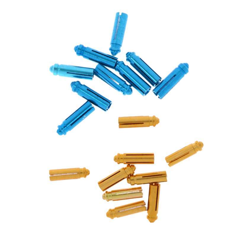 18Pcs Durable Sturdy Aluminum Alloy Dart Flight Savers Protectors Blue Gold 