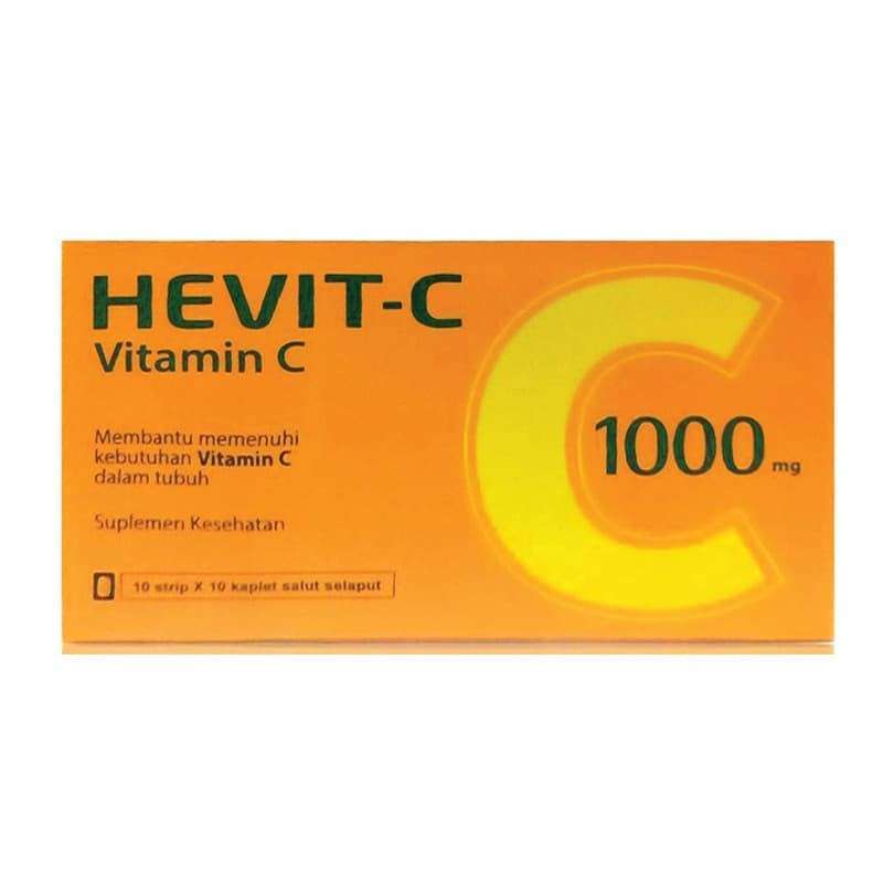 kalbe hevit c 1000mg vitamin c antioksidan suplemen daya tahan tubuh 1 box 100 tablet