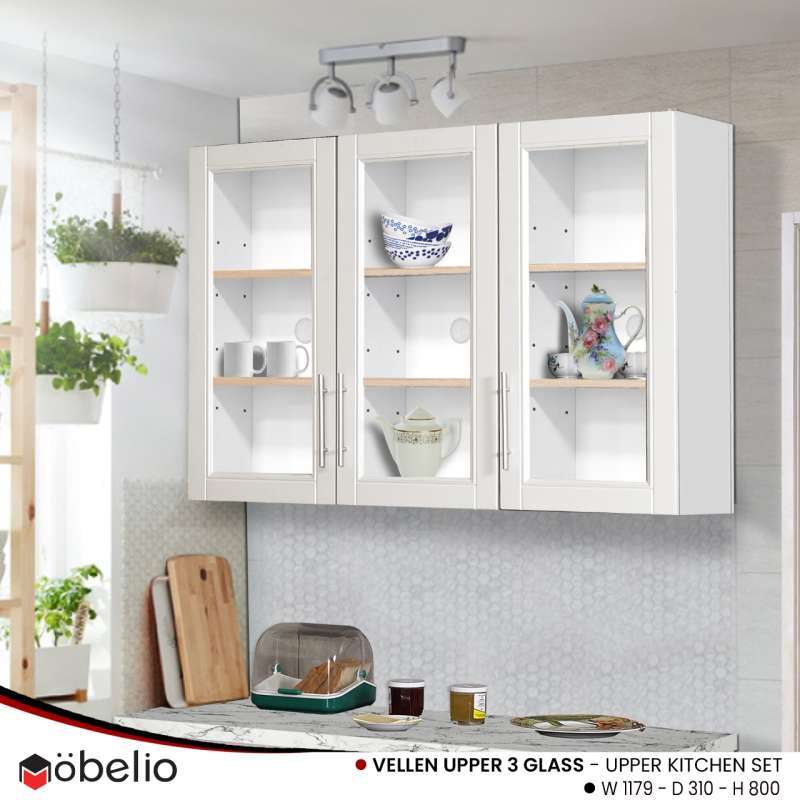 kitchen set 2 dan 3 pintu minimalis scandinavian white