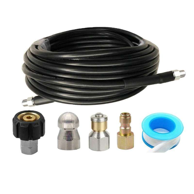 Jual Sewer Jetter Kit For Pressure Washer 1 4 Npt 49ft Sewer Jet Hose 5800psi Terbaru November 2021 Harga Murah Kualitas Terjamin Blibli