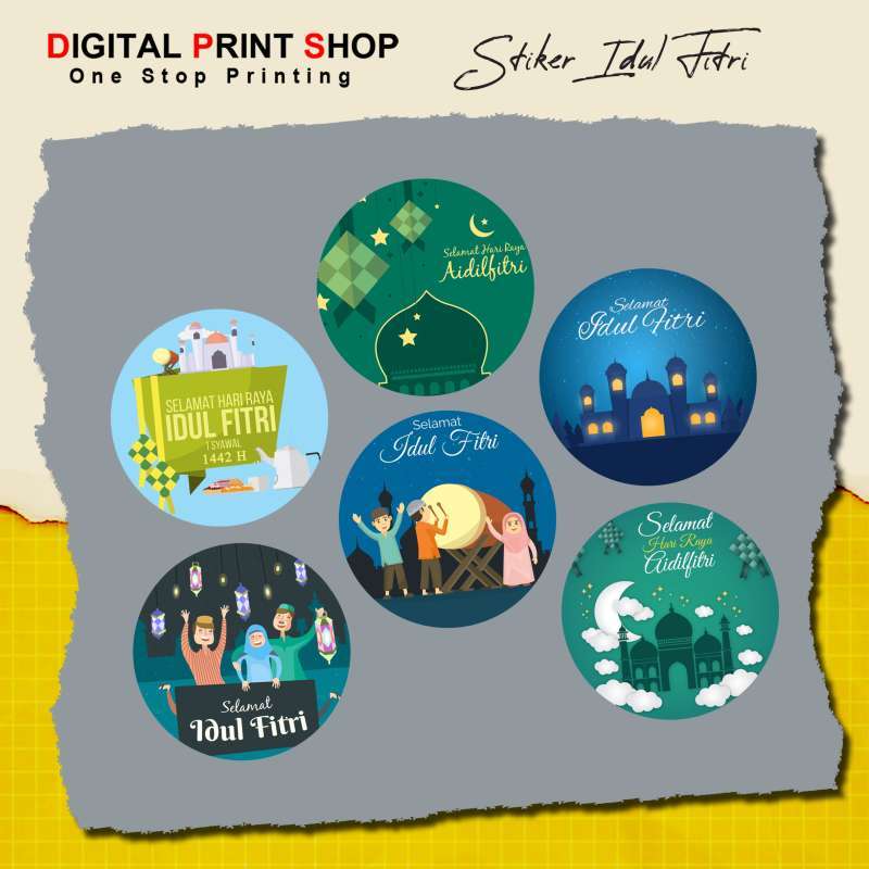 Jual Paket Stiker Cutting Idul Fitri 1442 H Isi 30pcs Online Mei 2021 Blibli