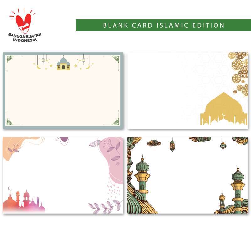 Jual 1pcs Kartu Ucapan Blank Card Lebaran Tag Idul Fitri Puasa Lebaran Undangan Kartu Ucapan Online Mei 2021 Blibli