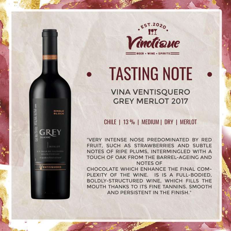 Jual WHITE WINE VINA VENTISQUERO GREY MERLOT 2017 [750ML] di ...