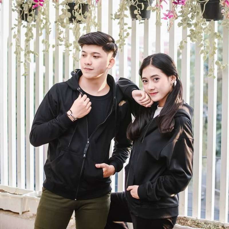 Jual MORASTORE SONYA ZIPPER HOODIE COUPLE SWEATER HOODIE COUPLE