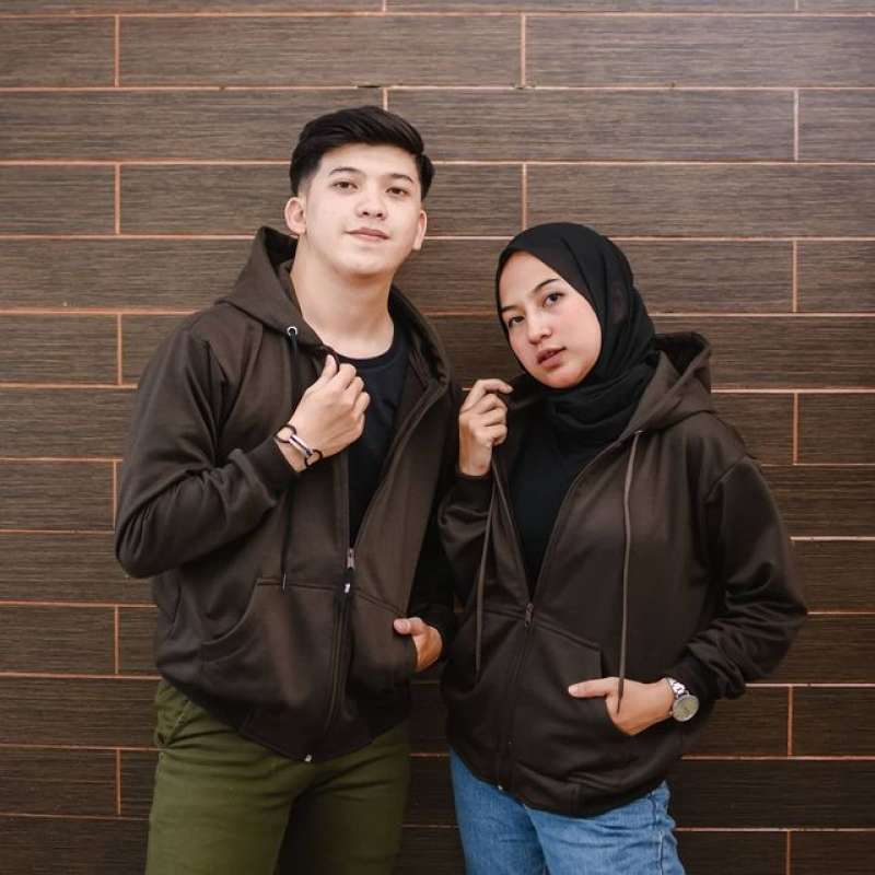 Jaket hoodie couple polos online