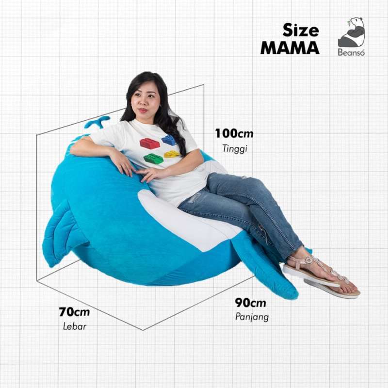 Jual Beanbag Lucu Ikan Paus Ukuran Sedang Mama 90x70x100cm Di Seller Khanza Store Cengkareng Timur Kota Jakarta Barat Blibli