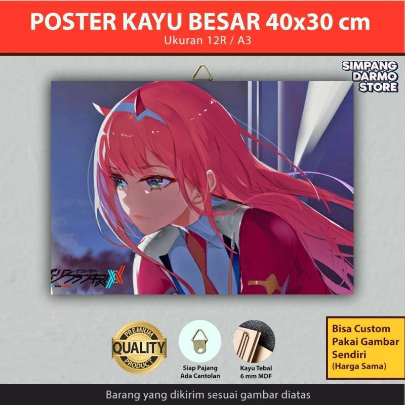 Jual Poster Kayu Besar Anime Darling In The Frank Zero Two 02 Hiro Ukuran 30x40 Cm Dfx 38 Murah Mei 2021 Blibli