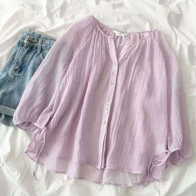 Blouse Wanita Youra Blouse Blouse Korea Atasan Wanita Pakaian Terlaris Korean Style Terbaru Juli 2021 Harga Murah Kualitas Terjamin Blibli