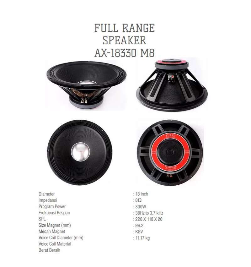 Speaker 18 inch 800 watt online