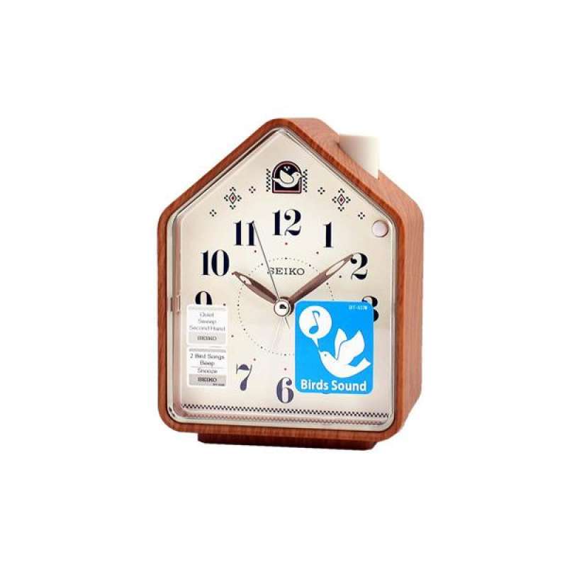 Jual (SEIKO)(SEIKO) Seiko happy birds alarm clock - wood color x white  (QHP005A) di Seller PChomeSEA Official Store - Taiwan | Blibli