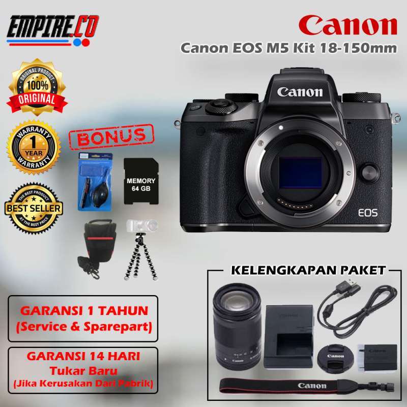 canon eos m5 kit 18 150mm mirrorless digital camera