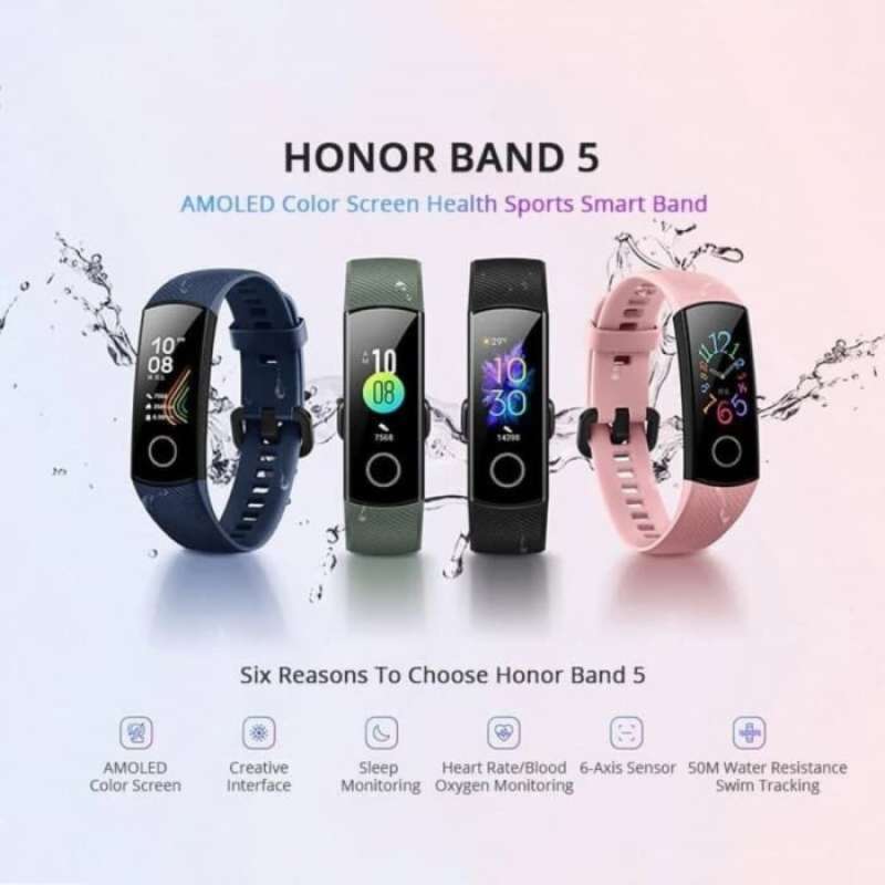 Jual Terlaris Huawei Honor Band 5 Smartband Blood Oxygen Oximeter Heart  Rate - Merah Muda Keren di Seller life hacks - Kota Bekasi, Jawa Barat |  Blibli