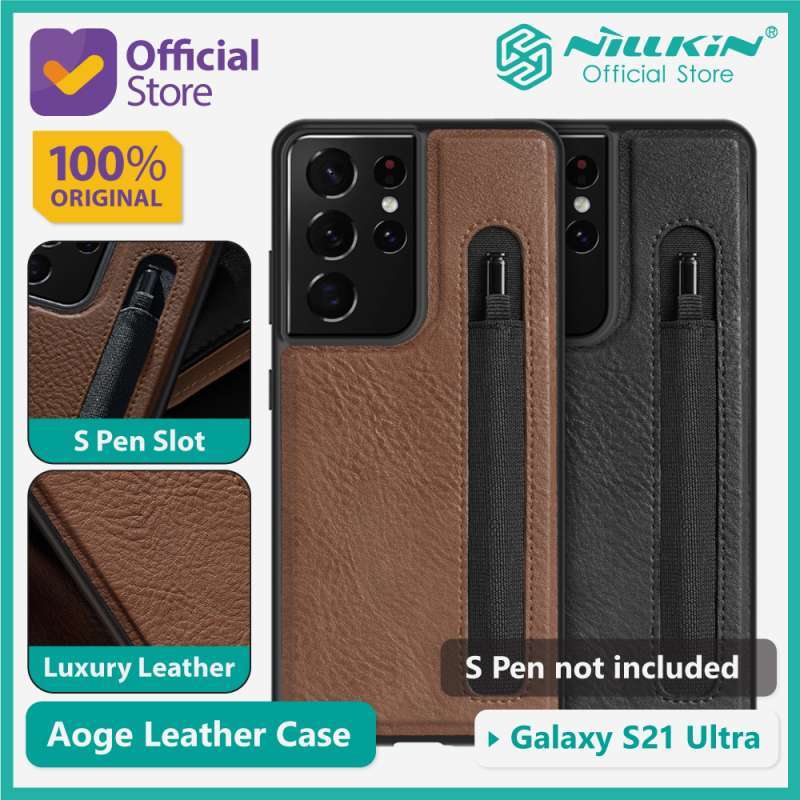 Jual Case Samsung Galaxy S21 Ultra 6 8 Nillkin Aoge Leather With S Pen Holder Casing Terbaru Juli 21 Blibli