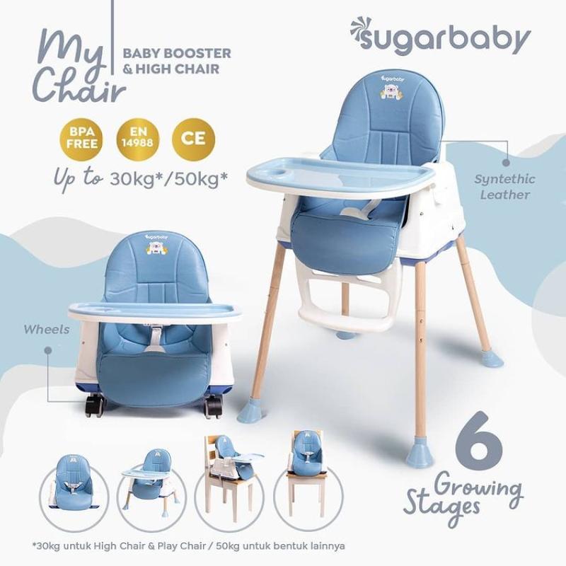 Promo Sugar Baby My Chair Baby Booster High Chair Blue Diskon