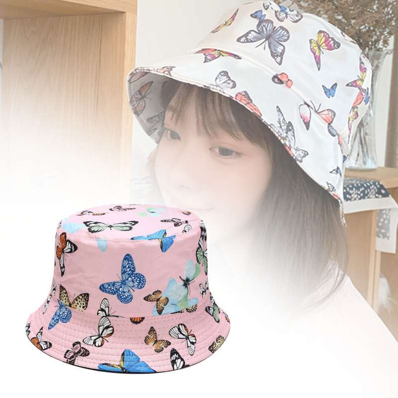 Bluelans Butterfly Print Fisherman Hat 