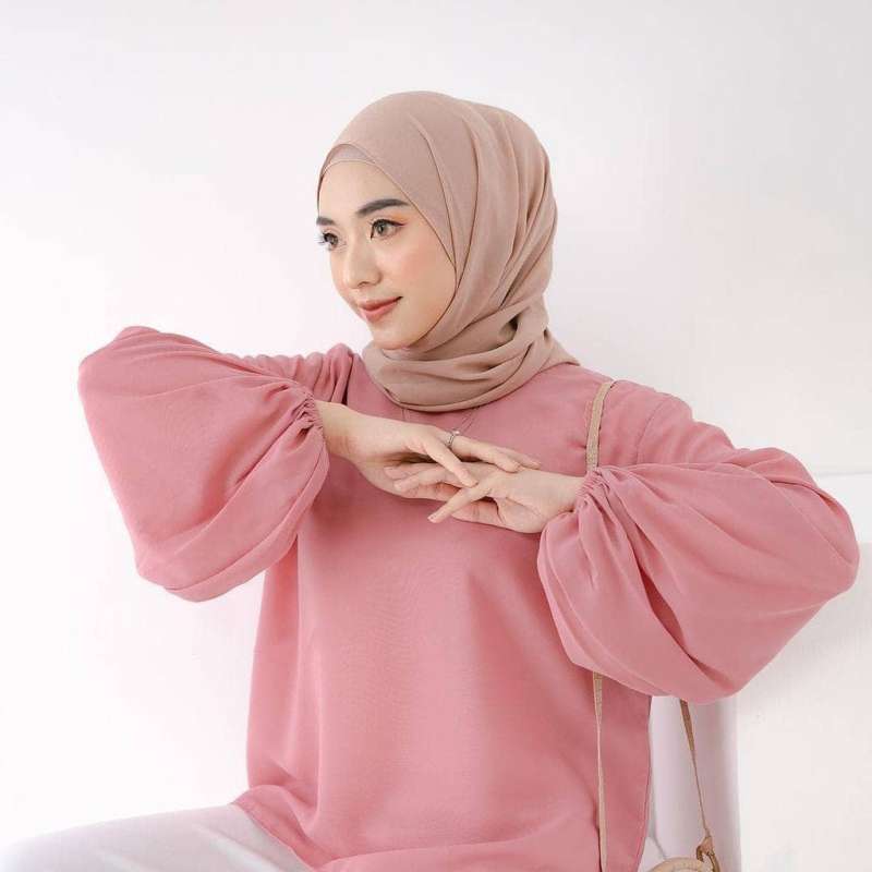 Jual Atasan Baju Wanita Muslim Blouse Terbaru Bahan Wolfis Murah Mei 2021 Blibli