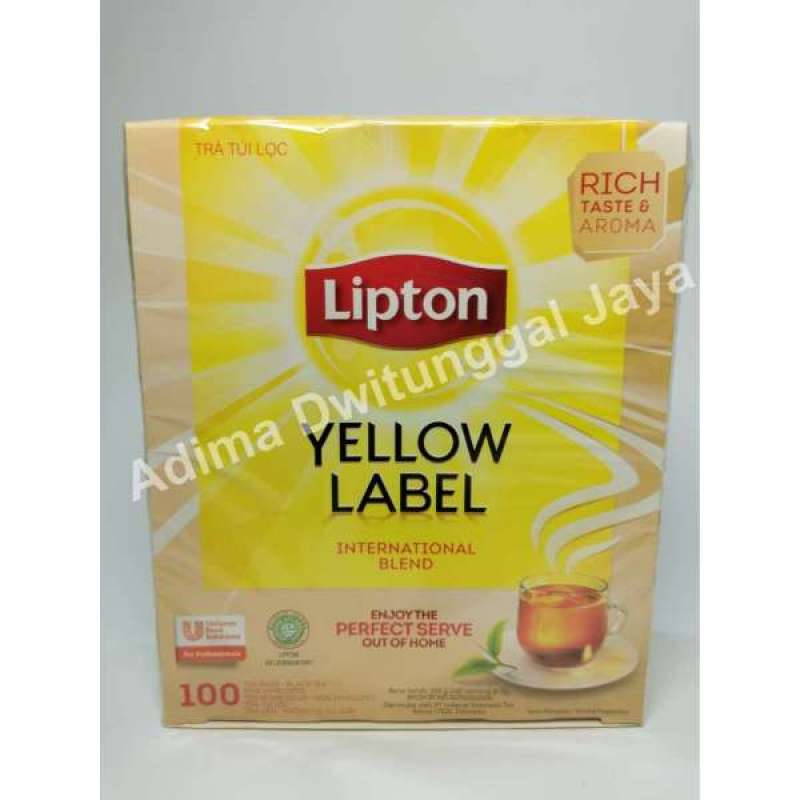 Lipton Yellow Label 100 Tea Bag Non Envelope/ Teh Lipton/ Teh Hitam