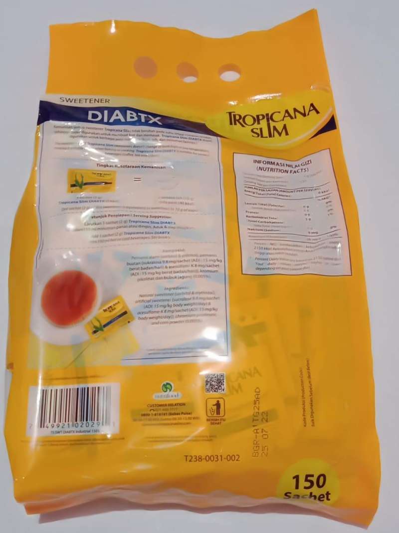 Jual Tropicana Slim Sweetener Diabtx 150 Sachet di Seller ...